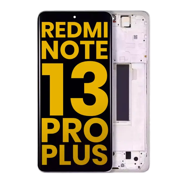Écran OLED avec châssis pour Xiaomi Redmi Note 13 Pro Plus (reconditionné, blanc)