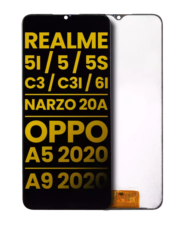 Écran pour Realme 5i / 5 / 5S / C3i / 6i / Narzo 20A / OPPO A5 2020 / A9 2020 / A11 / A11x (reconditionné, toutes couleurs)