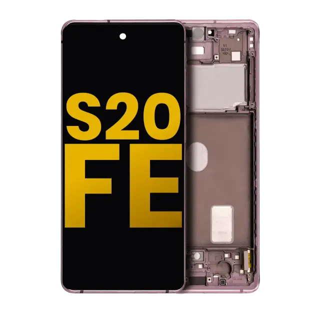 Écran OLED avec châssis pour Samsung Galaxy S20 FE 4G / 5G (reconditionné, Cloud Lavender)