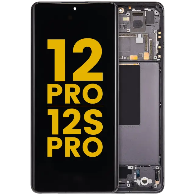 Écran OLED avec châssis pour Xiaomi 12 Pro / 12S Pro (reconditionné, gris)
