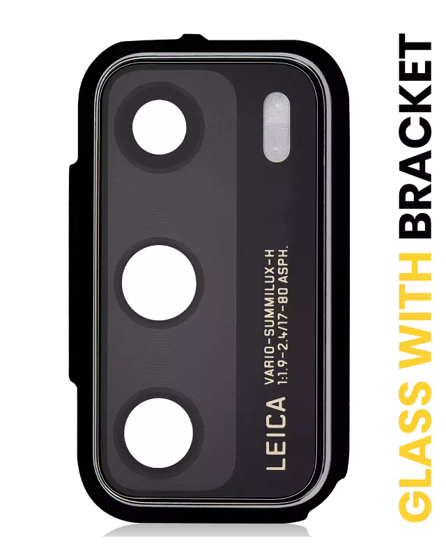 Lentille de caméra arrière avec support pour Huawei P40 (Ice White)