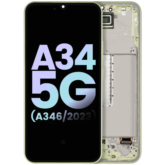 Écran pour Samsung Galaxy A34 5G (A346 / 2023) (pack service origine, Lime)