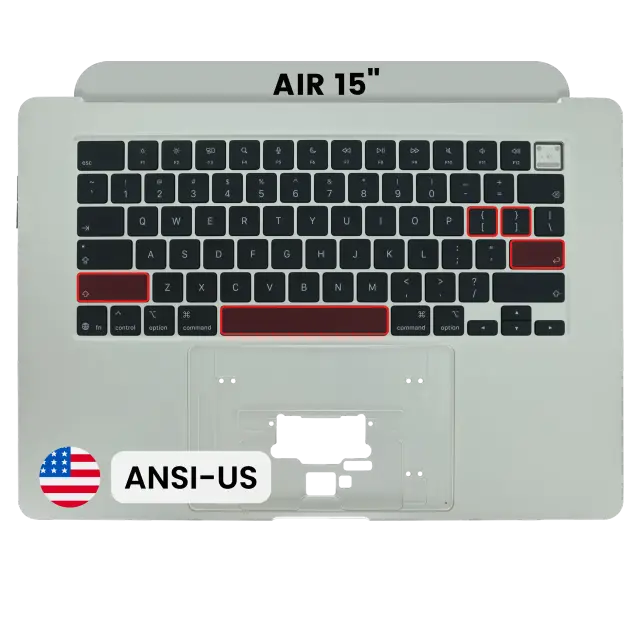 Châssis supérieur avec clavier ANSI US pour Apple MacBook Air 15" A3448 (2026) (origine, lumière stellaire)