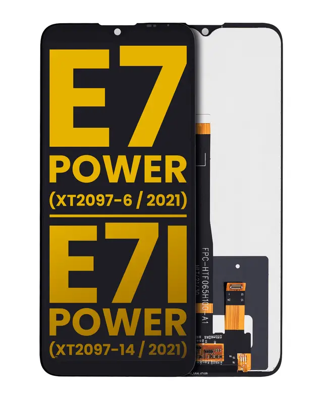Écran LCD sans châssis pour Motorola Moto E7 Power (XT2097-6 / 2021) (reconditionné, noir)