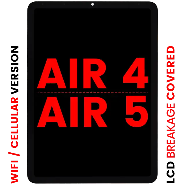 Écran LCD avec vitre tactile pour Apple iPad Air 4 (2020) / iPad Air 5 (2022) (WiFi et cellulaire, compatible: XO7, noir)