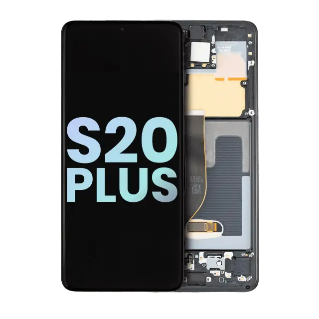 Écran OLED avec châssis pour Samsung Galaxy S20 Plus 5G (pack service origine, Cosmic Black)