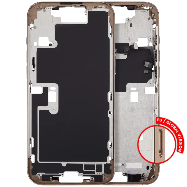Châssis pour Apple iPhone 16 Pro Max (version EU, compatible premium, Desert Titanium)
