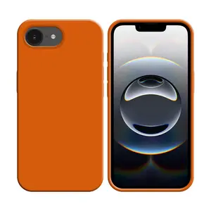 Coque Silicone Compatible pour Apple iPhone 16e (#13) Orange