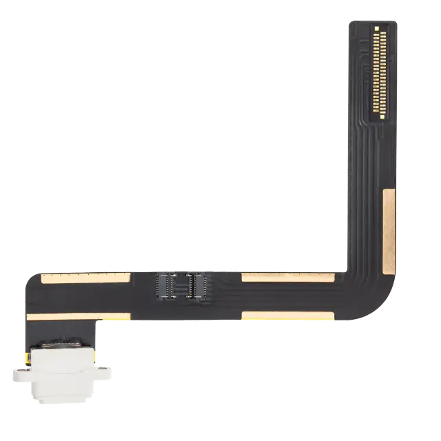 Nappe de connecteur de charge à souder pour Apple iPad Air 1 / iPad 5 (2017) / iPad 6 (2018) (soudure requise, premium, blanc)
