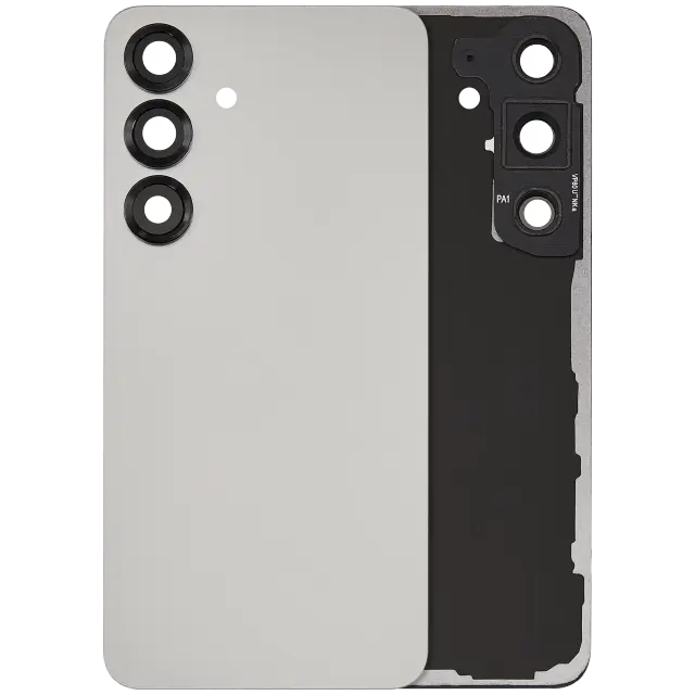 Vitre arrière pour Samsung Galaxy S25 5G (sans logo, compatible premium, Silver Shadow)