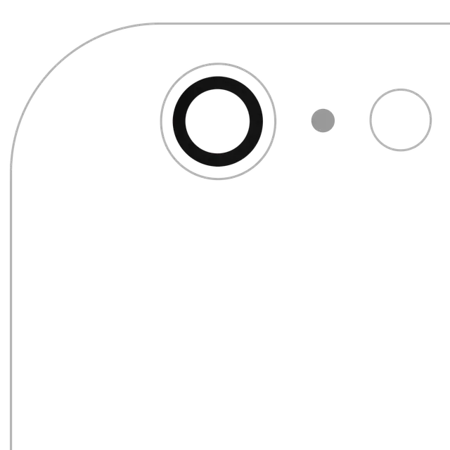 Lentille de caméra arrière avec adhésif pour Apple iPhone 6 Plus / 6S Plus (Real Sapphire, premium, toutes couleurs, lot de 10)