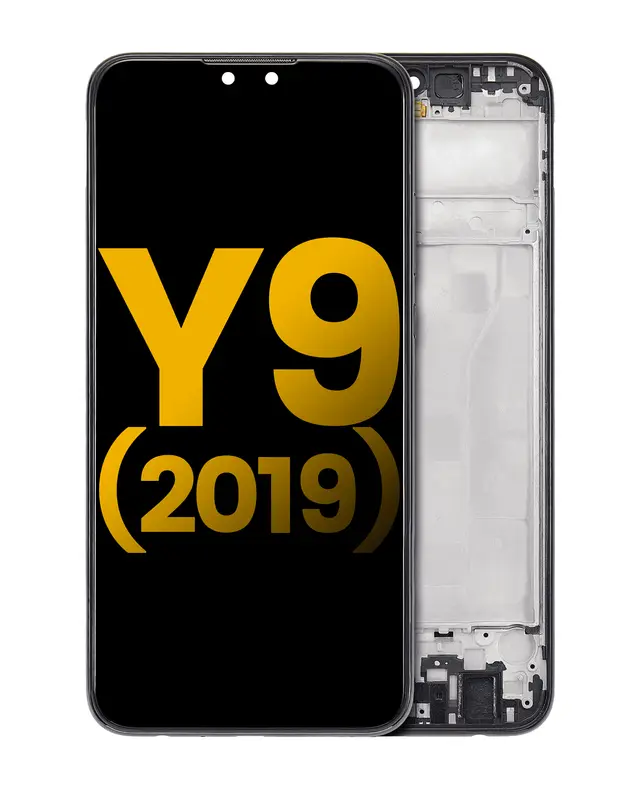 Écran LCD avec châssis pour Huawei Y9 (2019) (reconditionné, noir minuit)