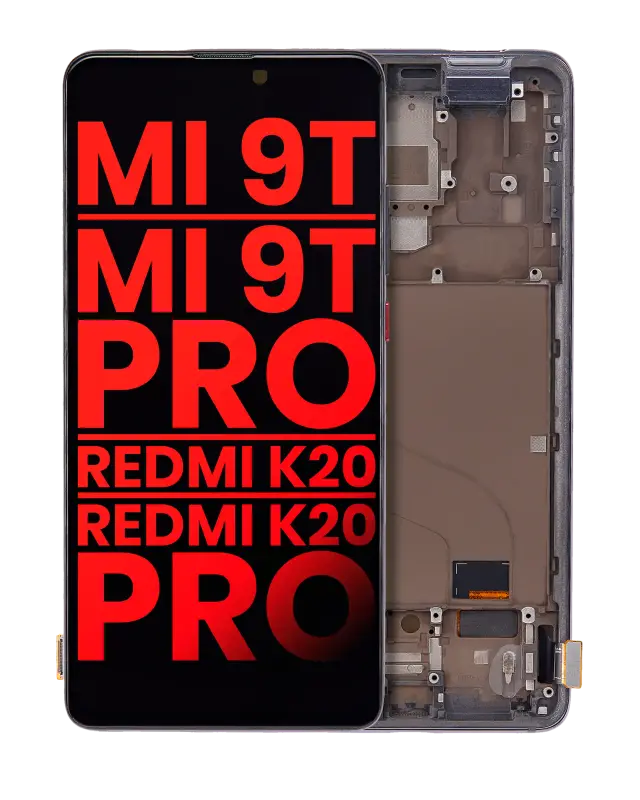 Écran OLED avec châssis pour Xiaomi Mi 9T / 9T Pro / K20 / K20 Pro (compatible premium, Carbon Black)