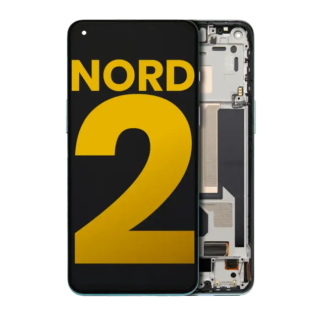 Écran OLED avec châssis pour OnePlus Nord 2 5G (reconditionné, Green Wood)