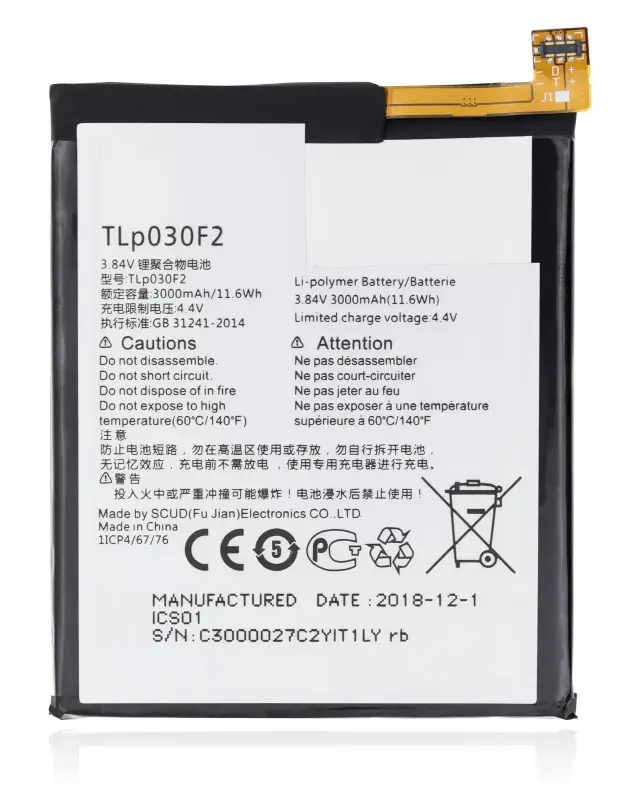 Batterie pour Blackberry Alcatel One Touch Idol 4S / BlackBerry DTEK60 (TLP030F2 / TLP030F1)