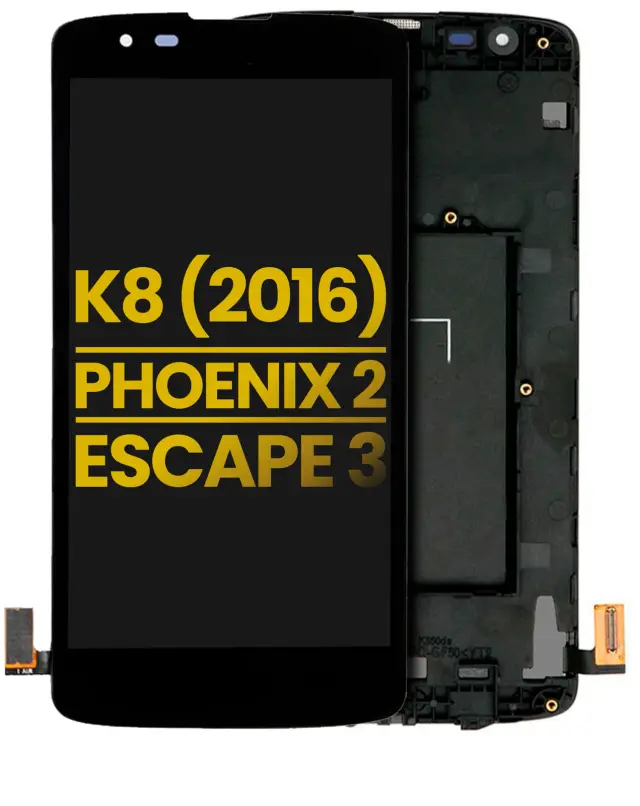 Écran LCD avec châssis pour LG K8 (2016) / Phoenix 2 / Escape 3 (reconditionné, toutes couleurs)