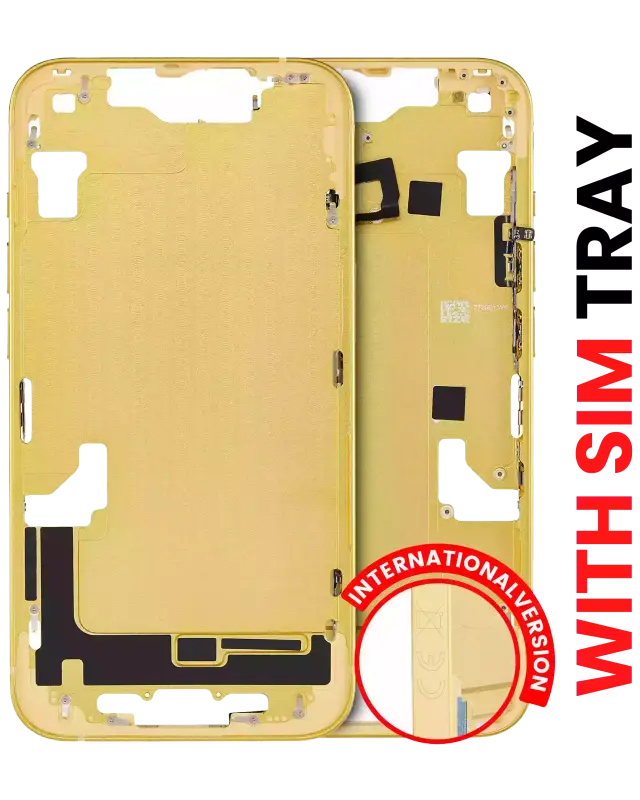 Châssis pour Apple iPhone 14 (version EU, compatible premium, jaune)