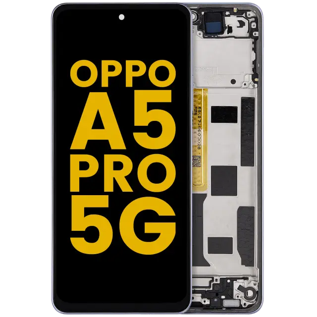 Écran LCD avec châssis pour OPPO A5 Pro 5G (reconditionné, Feather Blue)