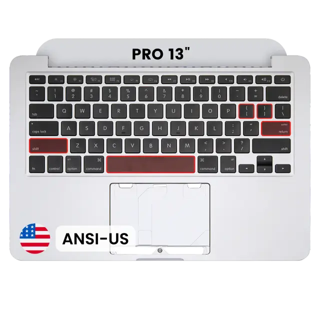 Châssis supérieur avec clavier ANSI US pour Apple MacBook Pro 13" A1425 (2012-2013) (origine d'occasion)