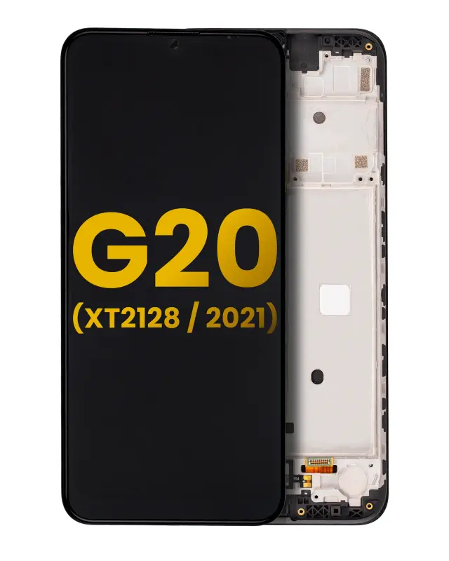 Écran LCD avec châssis pour Motorola Moto G20 (XT2128 / 2021) (reconditionné, noir)