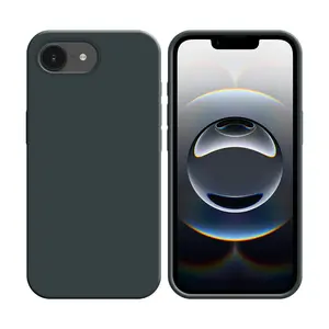 Coque Silicone Compatible pour Apple iPhone 16e (#18) Noir