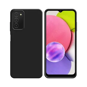 Coque Silicone Compatible pour Samsung Galaxy A03s A037 (#3) Noir