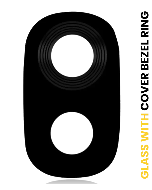 Vitre de caméra arrière avec anneau pour Samsung Galaxy J3 (J337 / 2018) (noir)