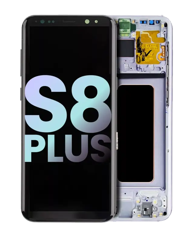 Écran OLED avec châssis pour Samsung Galaxy S8 Plus (pack service origine, Gray / Violet)