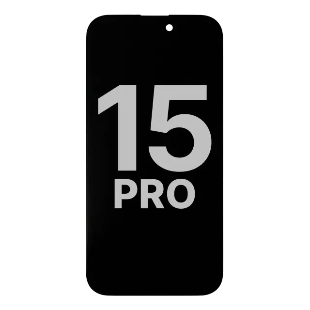 Écran OLED avec nappe du capteur de luminosité pour Apple iPhone 15 Pro (origine d’occasion — grade A)
