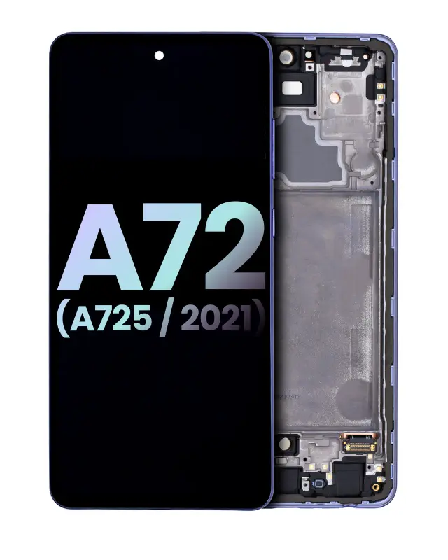 Écran OLED avec châssis pour Samsung Galaxy A72 (A725 / 2021) (pack service origine, Awesome Violet)