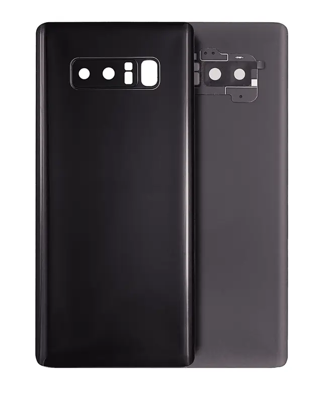 Vitre arrière pour Samsung Galaxy Note 8 (sans logo, compatible premium, noir minuit)
