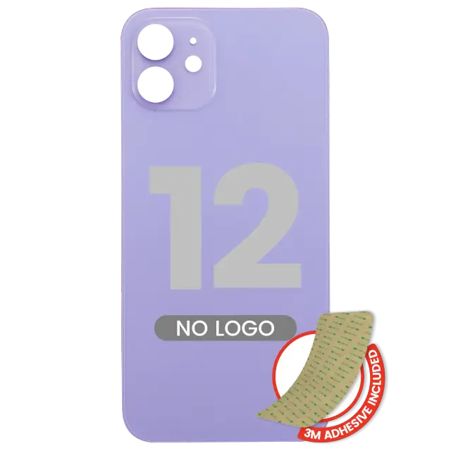 Vitre arrière pour Apple iPhone 12 (No Logo / Large Camera Hole, violet)