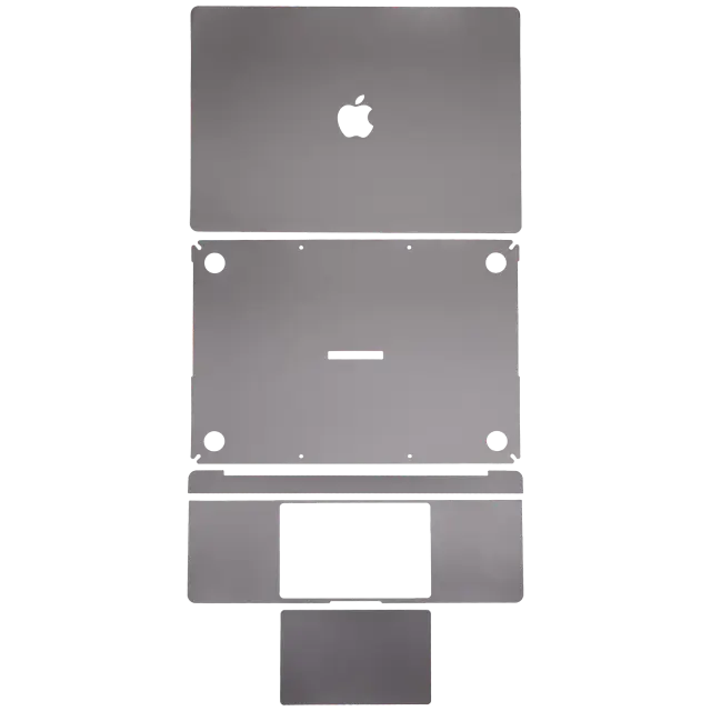 Kit de films de protection 4 en 1 pour MacBook Pro 16" A2485 (2021) / A2780 (2023) (gris sidéral)