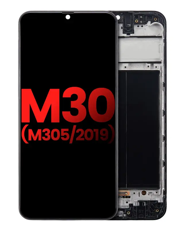 Écran OLED avec châssis pour Samsung Galaxy M30 (M305 / 2019) (compatible premium, toutes couleurs)