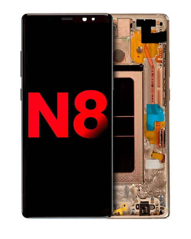 Écran OLED avec châssis pour Samsung Galaxy Note 8 (compatible premium, Maple Gold)
