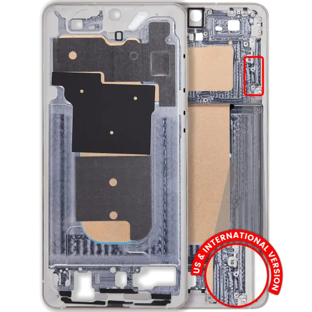 Châssis pour Samsung Galaxy S25 Edge 5G (version US & internationale, Titanium Icyblue / Titanium Silver)