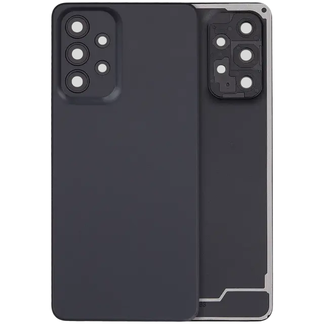 Vitre arrière pour Samsung Galaxy A33 5G (A336 / 2022) (sans logo, compatible premium, noir)