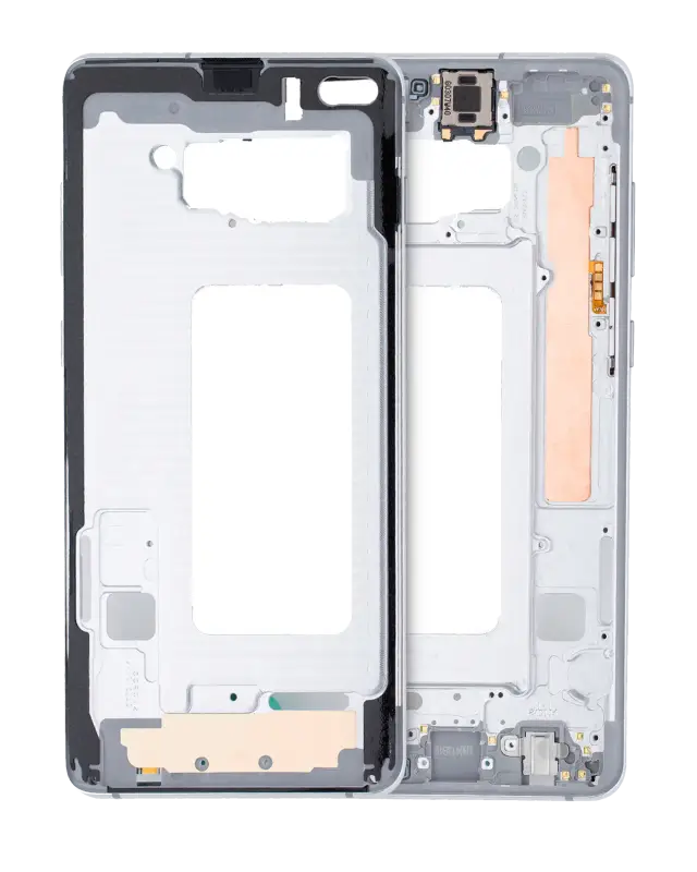 Châssis pour Samsung Galaxy S10 Plus (avec petits composants, Prism White)