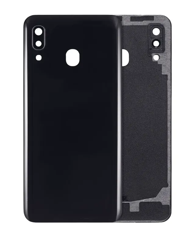 Vitre arrière pour Samsung Galaxy A20 (A205 / 2019) (compatible premium, noir)