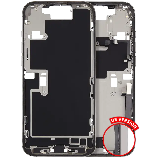 Châssis pour Apple iPhone 16 Pro Max (version US, origine d'occasion — grade B, titane naturel)