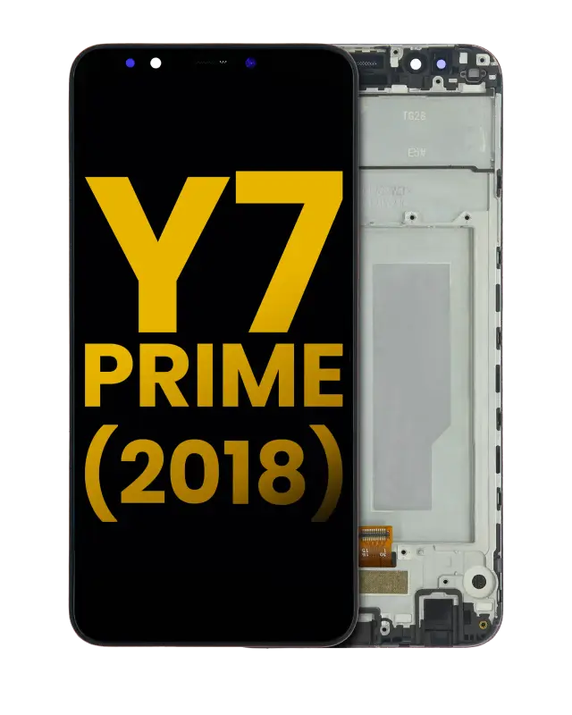 Écran LCD avec châssis pour Huawei Y7 Prime (2018) (reconditionné, noir)