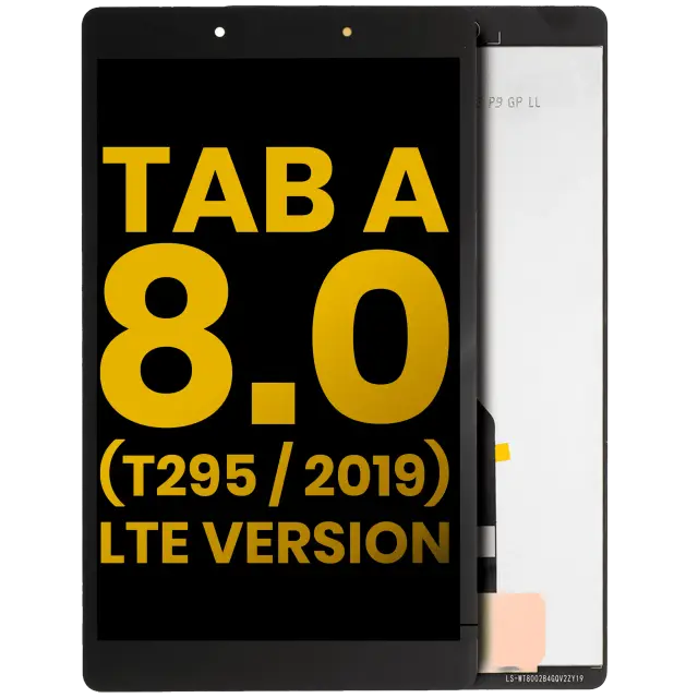 Écran LCD sans châssis pour Samsung Galaxy Tab A 8.0" (T295) (2019) (LTE Version, reconditionné, noir)