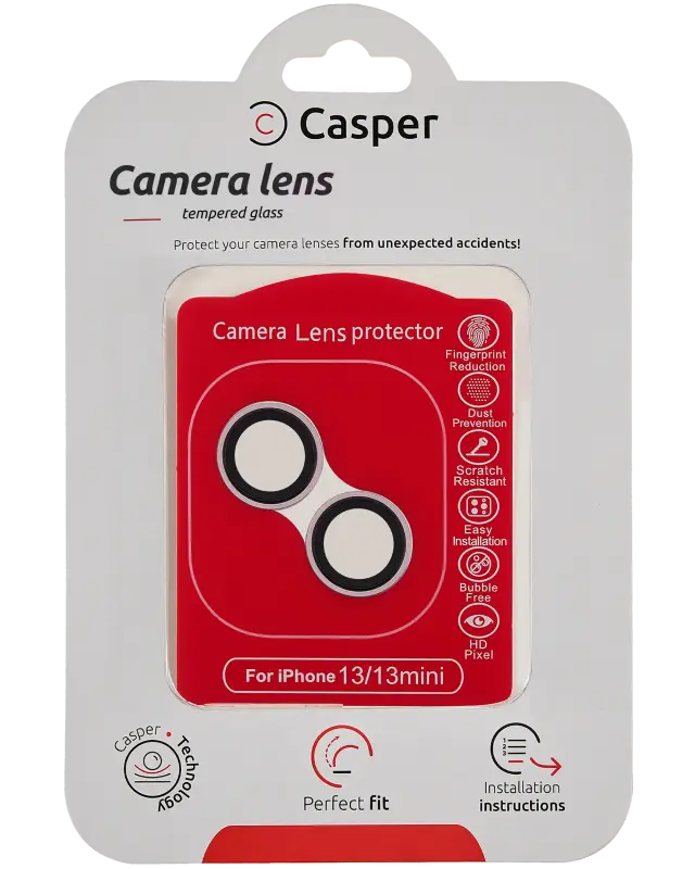 Protection de lentilles de caméra pour Apple iPhone 13 / 13 Mini (rose, transparent)