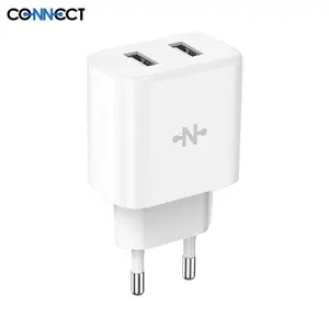 Pack Chargeur Secteur USB CONNECT (x2 USB) MC-CBDA10.5W 10.5W Bulk x10 Blanc