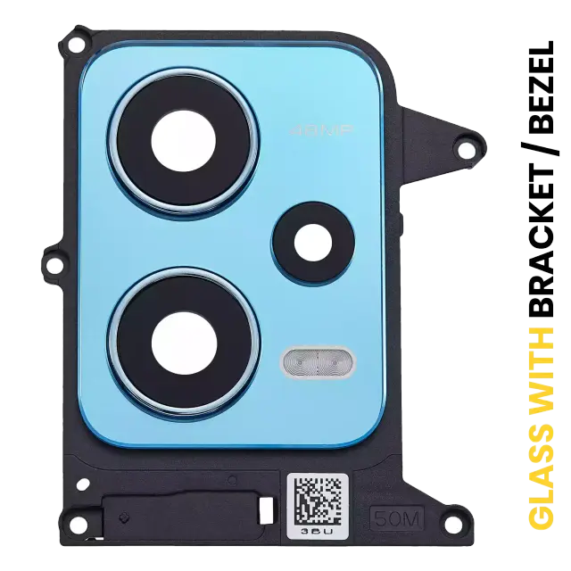 Lentille de caméra arrière avec support et anneau pour Xiaomi Redmi Note 12 5G (Mystique Blue)