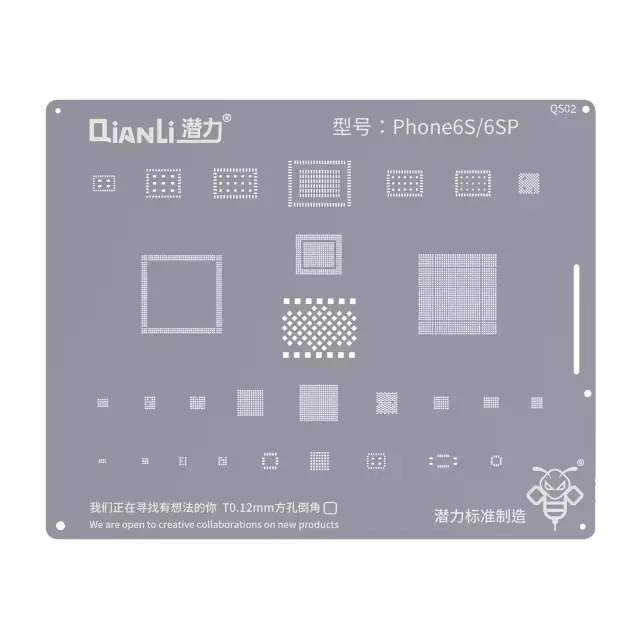 Pochoir de rebillage Qianli Bumblebee QS02 pour iPhone 6S / 6S Plus
