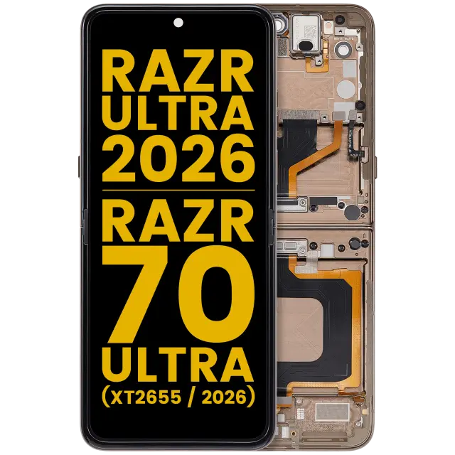 Écran OLED avec châssis pour Motorola Razr Ultra 2026 / Razr 70 Ultra (XT2655 / 2026) (reconditionné, Cocoa)