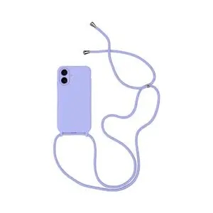 Coque Silicone avec Cordon Apple iPhone 17 (#04) Violet