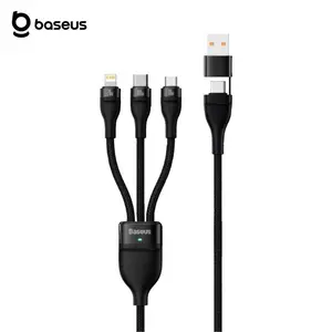 Câble Data Multi Baseus Flash Series II USB + Type-C vers Type-C + MicroUSB + Lightning 100W (1.2m) CASS030101
