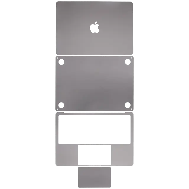 Kit de films de protection 4 en 1 pour MacBook Air 13" A2681 (2022) / A3113 (2024) / A3240 (2025) / A3449 (2026) (gris sidéral)